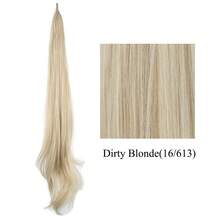 Soowee, cola de caballo de capas largas, extensión de cabello sintético, cola de caballo rubia, coletas de pelo flexibles, postizos HHJE - 16613 - Ver 13