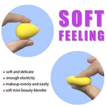 Juego de 5 piezas/10 piezas de esponjas mini coloridas para maquillaje, esponjas para maquillaje no absorbentes para uso seco y húmedo, de colores y formas aleatorias, compañeras para corrector y fijación de maquillaje, regalo de Navidad/regalo de amigo