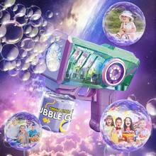 Colorful LED Lights Bubble Maker Toy - 紫色 - 查看 2