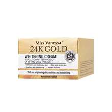 Miss Vanessa crema blanqueadora 24K GOLD brillo múltiple 1 pieza hidratante iluminador suaviza piel uniforma tono fórmula avanzada piel blanca sedosa beauty night cream - Blanco - Ver 2