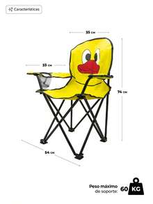 Sillas Plegables Para Camping Infantiles - Amarillo - Ver 7