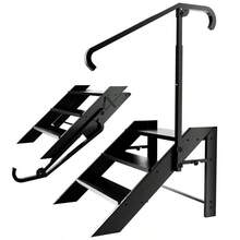 Step Stool Foldable, Step Ladder 2, 3, 4 Step Folding, RV Steps With Height Adjustable Handrail And Non Slip Feets, Hot Tub Steps For Home, Travel Trailer, Camper, Mobile Home, Spa, And Porch - 3 Step - View 12