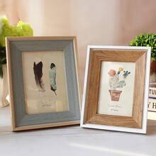 1 件复古相框小号 4x6、5x7、6x8 乡村风格相框，水平和垂直，壁挂或桌面展示，非常适合家庭和办公室装饰、家居装饰、肖像相框、结婚周年纪念复古海报框、圣诞节复古别致礼物 - 彩色 - 查看 7