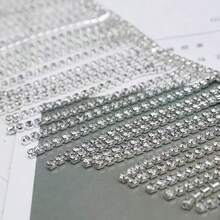 Rhinestone Fringed Trim (Width: 8 Cm/3.15 Inches) - Glass Crystal Fringed Chain For Sewing And Handcrafting, Clear Sparkling Decorative Rhinestones For DIY Clothing, Shoes, Bag Accessories
