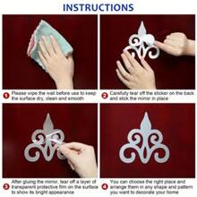 Set de 10 piezas de pegatinas de espejo decorativas autoadhesivas y removibles de acrílico hueco para la cintura. Adhesivos de espejo DIY para decoración del hogar, a prueba de agua y resistentes al aceite, adecuados para decorar salas de estar, dormitorios, baños, pasillos y oficinas (plata/oro/negro)