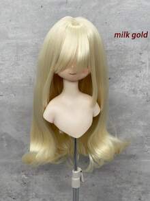 1pc BJD Doll Wig, MJD Doll Wig, SD Doll Wig 1/3,1/4,1/6 With Bangs, High-Temp Fiber Wig Material For DIY Doll Making, 60cm Dream Fairy Style Wig With Inward Curl Bangs - ES069 Wig - View 17
