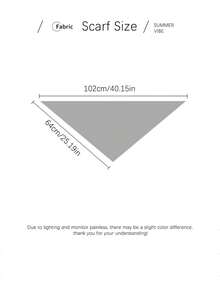 1pc Women's Polka Dot Striped Triangle Scarf Chiffon Headscarf Hair Bandana Neckerchief Sweet Polka Dot Thin Striped Triangular Head Hair Scarf Hair Wrapping Ideal For Dressing Up Your Summer Look Hair Accessories Fall Winter Headbands For Women For Vacation Outfits Woman - Multicolor - View 11