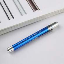 1pc Medical Pen Light, Reusable LED Medical Pen Flashlight With Pupil Scale Measuring Tape And Ruler For Nursing Students, White Light, Warm Light For Nurses, Students, Doctors Daily Use Pocket Nurse Aluminum Pen Light ,Dry Battery Power Supply(Batteries Not Included),Birthday Gifts, Graduation Season Gifts