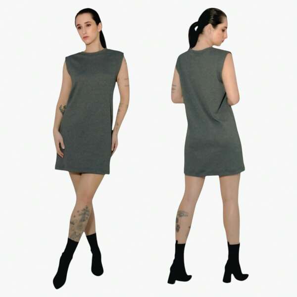 O Vestido Olivia Curto sem Manga