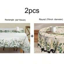 1/2 chiếc Khăn trải bàn hình chữ nhật màu xanh lá cây xô thơm, Khăn trải bàn bằng polyester khuynh diệp cho mùa xuân, Lễ rửa tội cho em bé, Sinh nhật, Trang trí đám cưới, Đồ dùng cho bữa tiệc - màu xanh lá - Xem 18