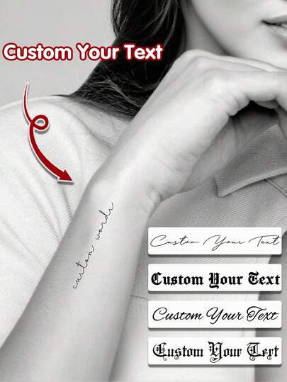 Custom Words Temporary Tattoo Custom Name Tattoo PERSONALIZED NAME TATTOO, 2-3.4 Inches Long,Multi-Functional,Ornamental,Letter,Solid Color,Exquisite,Stylish,Vintage,Modern,Colorful,Leisure,Basics,Casual,Soft,Unique,Customized,Personalized,Custom,Ideal Gifts For Her,Girlfriend,Her,Boyfriend,Friends,Beauty & Health,Chic Autumn,Customized Headshots Tattoo Sticker