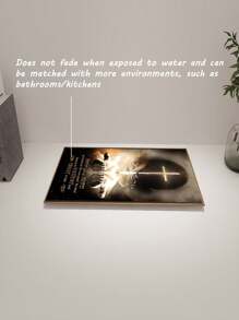 1 Stück Wandkunst, Poster, Religion, christliche Leinwandmalerei im Holzrahmen - Handgottes Zitat Muster, inspirierendes Zitat Leinwandkunst, Dekoration zum Aufhängen für Zuhause, Büro, Badezimmer, Wohnzimmer, Geschenk für sie, ihn