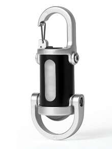 1pc Mini Keychain LED Flashlight Portable Light Multifunction Outdoor Torch Bag Clip For Hiking Camping Fishing Running Emergency Lighting - Black - View 13