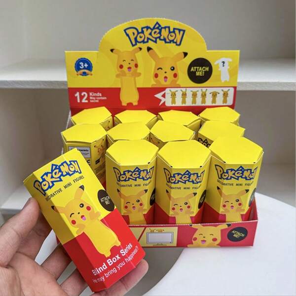 pokemon 1pc Random Pikachu Figurine Mobile Phone Decoration, Blind Box Collectible