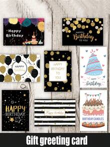24pcs/Special Birthday Card Set, Greeting Card With Envelope,Set Birthday Cards Folding Flat Cards With Envelope Sticker Box Suitable For Party Celebration, Birthday Gift. - Multicolor - View 8