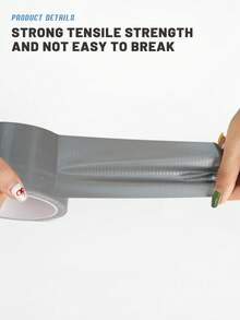 1 Roll Silver Duct Tape, Waterproof, Tear-Proof, Leak-Proof Tape, Multi-Functional, Daily Household Repair, Sealing, Fixing Items - Silver - View 6