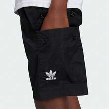 Adidas Originals Teen Boys' Casual Versatile Woven Cargo Shorts IW3501 - Black - View 3