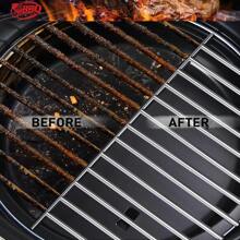 1pc BBQ Grill Cleaning Brush, Heat Resistant Steel Wire Brush, BBQ Grate Degreasing Tool With Detachable Replacement Brush Head, Barbecue Cleaning Tool, Splash-Proof Oven Cleaning Brush