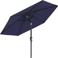 Outdoor Parasol, Stand And Base - Navy Blue - View 2