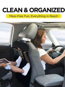 2pcs Universal Fit Car Seat Back Protector, Large Vehicle Rear Seat Cushion Guard, Kick Seat Cover For Auto Safety And Protection For VW Toyo Ta Audi BMW Nissan Opel Peugeot Renault Chevrolet And So On - Black - View 5