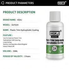 HGKJ Plastic Exterior Recovery Restorer Trim Long-Lasting Cleaner Agent Refresh Restoration Hydrophobic Coating Car Chemicals - White - View 11