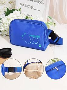 1pc Customized Personalized Name Fanny Pack, Bachelor Party Fanny Pack, Flower Man, Fanny Packs For Women, Customized Bachelorette Fanny Pack - Multicolor - View 5