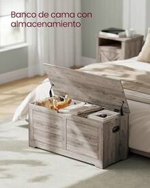 VASAGLE Banco Zapatero, Mueble de Zapatos, 2 Bisagras de , 40 x 80 x, Pasillo, Dormitorio, Salón, Blanco Nube MLSB063T14