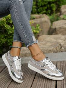 Lightweight Comfortable Lace-Up Athletic Shoes For Teens, Casual Outdoor Activities Shoes, Breathable Mesh For Students