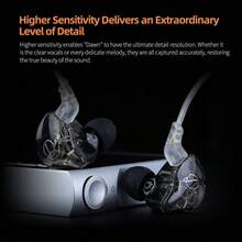 KZ Dawn - 1DD IEM Earphone Berkabel dengan Peredam Kebisingan Panggilan Definisi Tinggi, Suara Stereo HiFi, Jack 3.5mm, Cocok untuk Komputer, Gaming, Pemutar Musik (Versi Terbaru) - Hitam - Edisi Standar - View 1