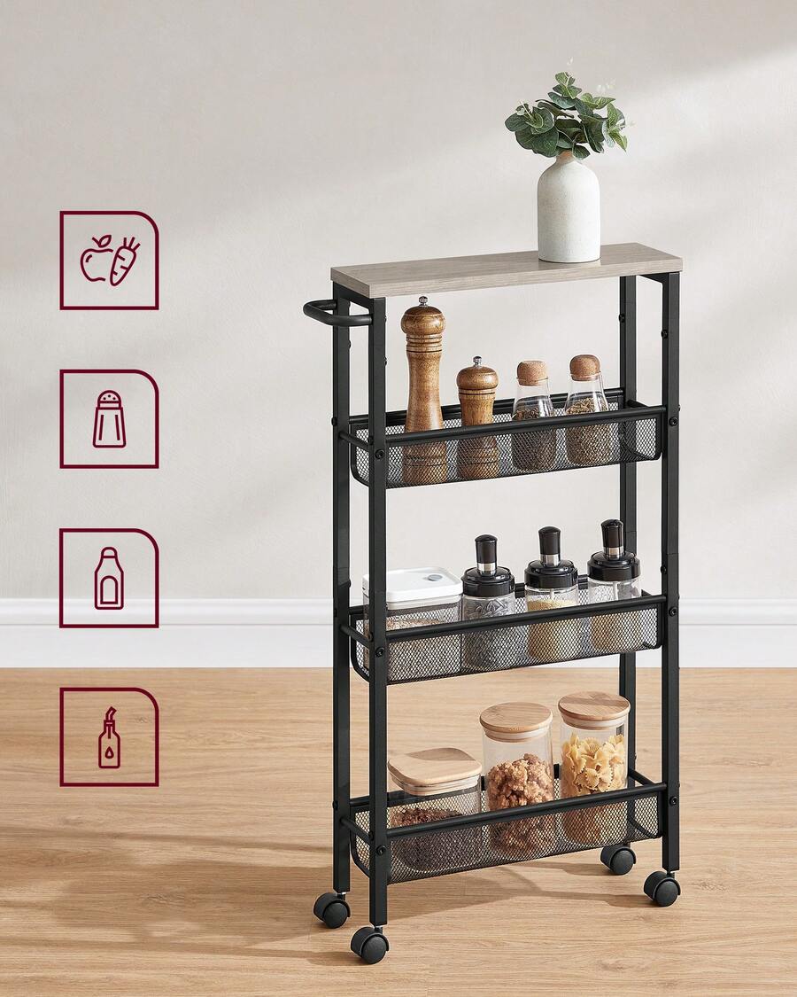 Storage Carts - Grey - View 1