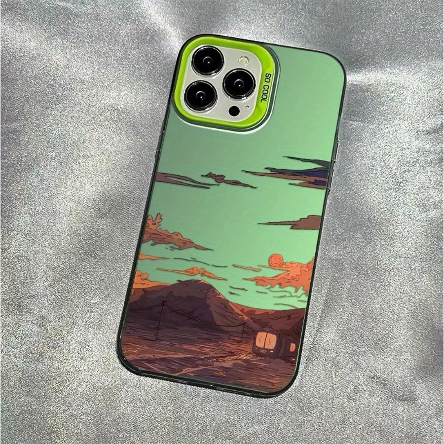 Twilight Train Color Silvery Suitable For Apple IPhone14/15 Mobile Phone Case IPhone11ProMax/12/13/14/15/16promax Mobile Phone - Green - View 1