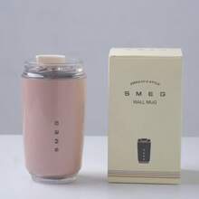 SMEG 320ML Office Beverage Vacuum Cup Travel Portable Drinking Cup Stainless Steel Vacuum Car Leak Proof Handle Coffee Vacuum Cup Thermal Insulation Cooling Cup Back To School