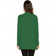 Newchoice Womens Casual Lightweight Long Sleeve Cardigan Soft Drape Open Front Fall Dusters (S-3XL) - Hijau - View 5