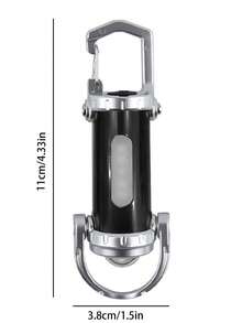 1pc Mini Keychain LED Flashlight Portable Light Multifunction Outdoor Torch Bag Clip For Hiking Camping Fishing Running Emergency Lighting - Black - View 15
