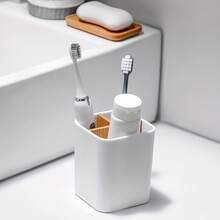 Toothbrush Holder For Bathroom, Bamboo Toothbrush Holder With 5 Slots, Storage Rack For Bathroom Vanity Table, Can Hold Electric Toothbrushes, Toothpaste And Razor - Nhiều màu - Xem 5