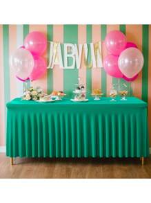 1 pieza Mantel de mesa de tela de espándex blanco, resistente a las arrugas y lavable, se ajusta a mesas de comedor rectangulares, funda elástica para mesa de patio, adecuada para bodas, banquetes, fiestas, estilo Ins de lujo, mantel elástico blanco para hotel, banquete, cumpleaños, conferencia