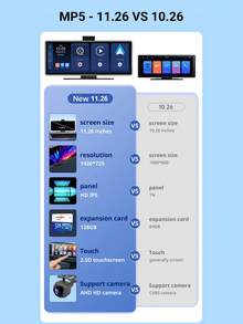 XUDA 2025 NEW 11.26 Inch 4K DVR Wireless Carplay And Android Auto Portable Dash Cam IPS Touch Screen Bluetooth Audio Dual Lens Recorder
