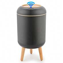 SUSTEAS Motion Sensor Trash Can With Lid, Touchless Trash Can, Automatic Waterproof Garbage Can Plastic Trash Bins Suitable For Kitchen, Bathroom, Bedroom, Living Room, Office, Outdoor (Black) - 黑色 - 查看 1