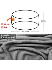 Bean Bag Chair Cover-Soft Fluffy PV Velvet Sofa Bed Cover, Living Room Furniture, Lazy Sofa Bed, 5ft White - Snow Coffee - View 9