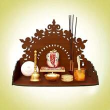 1pc Wooden Ritual Decor, Suitable For Household & Office Altar, Modern Home Or Store Wall/Tabletop Display, Easy Install Without Power