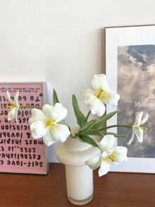 Tulipa Artificial Decoração para Casa Arranjo Floral Buquê de Casamento Flor Falsa Hastes em Vaso Decoração de Festa Centro de Mesa, Dia dos Namorados, Presente Formatura