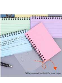 1pc Simple Wired Spiral Notebook, Color Pages, Tearable Binding, Office Supplies Diary Stationery Notebook Back To School Color Coil Book Student Notebook Highly Attractive Fresh And Simple A6 Notepad Record Diary