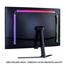 1 件 24/27 LED 背光屏幕灯带，与屏幕同步，适用于游戏室装饰、电脑装饰