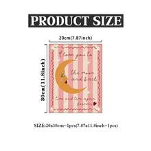 月亮图案儿童房墙饰，粉色波西米亚风海报，充满童趣的儿童房装饰，可打印励志语录艺术画，适合女孩卧室，婴儿礼物，蒙特梭利风格墙饰，无框 - 彩色 - 查看 12