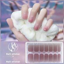 Dark Gradient French Tip Nail Stickers – Self-Adhesive Full Cover Nail Wraps For Ombre Look – Easy To Apply, Long-Lasting, Chip-Resistant Design – Perfect For DIY Manicures, Nail Art Lovers, Busy Schedules, And Effortless Glam For Work, Parties, Or Everyday Style - Multicolor - View 6