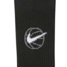 Nike 男女U NK CREW EVERYDAY BBALL 3PR襪子長襪優惠裝DA2123-010 - 黑色 - 查看 4