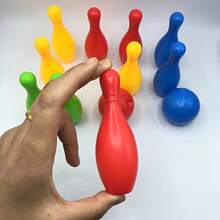Set di 12 pezzi (10 birilli + 2 palline) di giocattoli da bowling, set da gioco di bowling interattivo mini per interni ed esterni, set di giocattoli da bowling divertenti per la famiglia