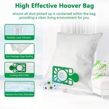 5/10/15pcs Vacuum Cleaner Bags, Compatible With Numatic Henry, Henry Plus, Henry Micro, Henry Turbocare, Henry Xtra, Hetty, James, Basil, David, Edward, Nuvac, Rucksack, Henry HVR200A, Henry Micro HVR200M-22, Henry Turbo HVR200T-2, Homecare, Cleancare, Commerc And Other Vacuum Cleaner Brands. Suitable For Numatic Model Ultra-Fine Fiber Vacuum Cleaner Bags, Highly Efficient Filtration, Excellent Cleaning Performance. - Multicolor - View 4