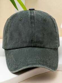 FASHION Solid Color Washed Multi-Color Thickened Distressed Vintage Baseball Cap 1pc - A - View 22