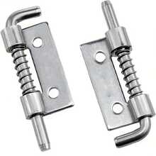 4个不锈钢弹簧锁，弹簧螺栓，左右柜门嵌入式铰链，电气盒金属柜门铰链，不锈钢铰链，适用于家具、抽屉、箱子、橱柜